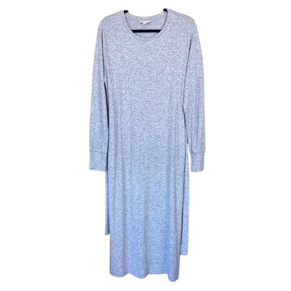 NWOT Topshop Long Sleeve Knit Midi Dress in Heather Gray - Picture 10 of 14